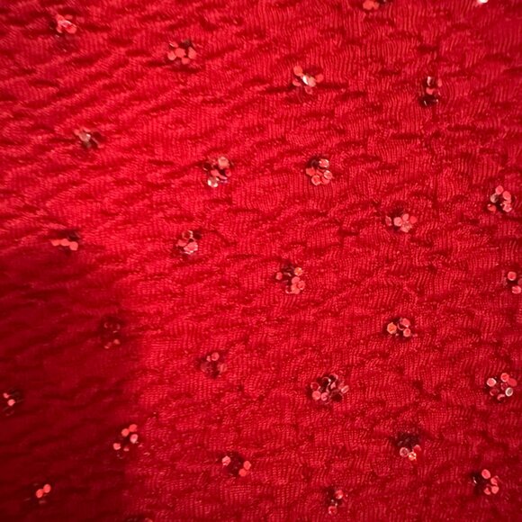 Vintage Sag Harbor Jacket Snap Up Women Size 10 Red Long Sleeve Formal Party - Picture 3 of 4